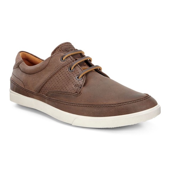 ECCO Men’s Collin Lace-up Leather Sneaker Shoes in Brown Size 47 - Picture 1 of 10
